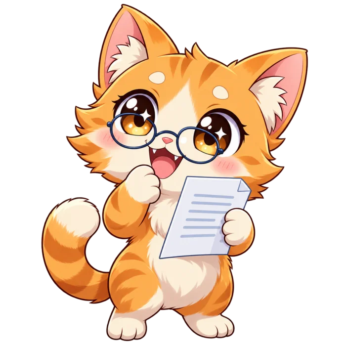 Anime cat print assistant