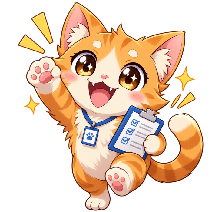 Anime cat print assistant