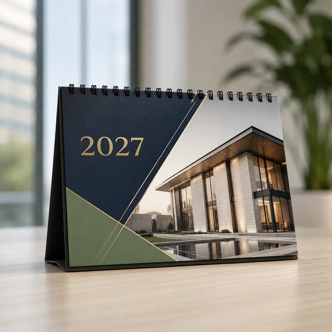 Contoh Desktop Calendar 2027 untuk perniagaan hartanah dan korporat