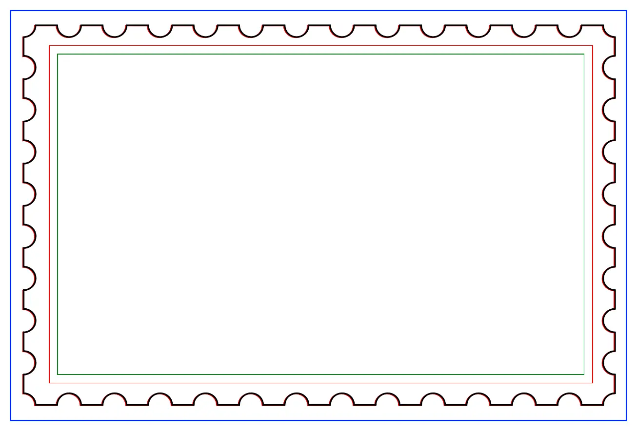 Guideline biru, hitam, merah dan hijau untuk header Magnetic Calendar